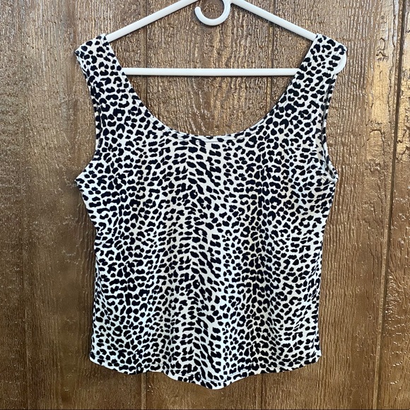 Vintage Leopard Fuzzy Textured Tank Top Medium - Picture 1 of 8